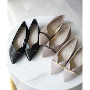 GINZA Kanematsu（銀座かねまつ） リボンパンプス 22.5cm ブラウン