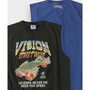 タンクトップ メンズ 「VISION STREET WEAR/ヴィジョンストリートウェア」スノーウォッシュ加工 ノースリーブTシャツ｜ZOZOTOWN Yahoo!店