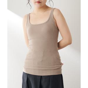 タンクトップ カップ付きリブタンク レディースの商品画像
