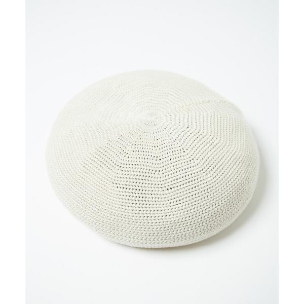 帽子 ベレー帽 Crochet Style Knit Beret / クロシェットスタイルニットベレ...