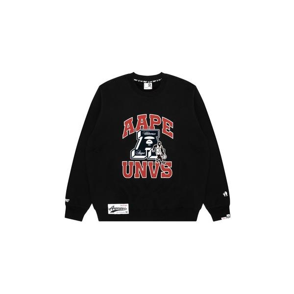 「AAPE BY A BATHING APE」 スウェットカットソー LARGE ブラック メンズ