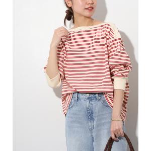 tシャツ Tシャツ レディース ワッフルボーダーオーバーサイズロングスリーブTEE｜ZOZOTOWN Yahoo!店