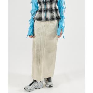 レディース スカート デニム Sparkling Foil Handouted Gradation Skirt/キラキラ箔グラデーションスカート「MA
