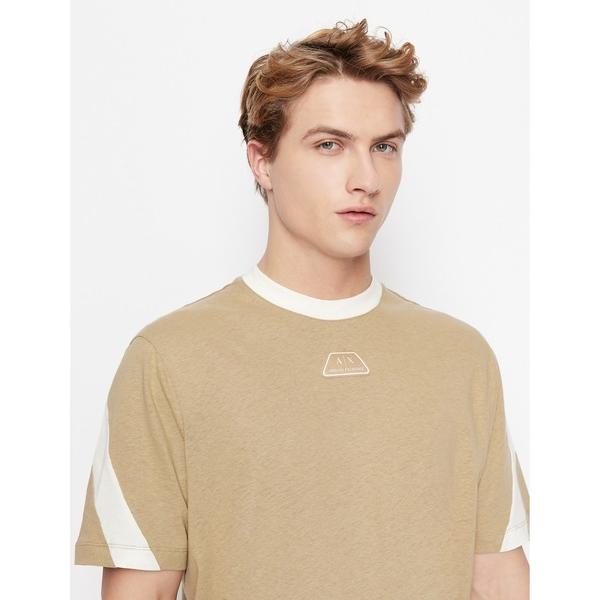 メンズ 「ARMANI EXCHANGE」 半袖Tシャツ LARGE ベージュ系その他