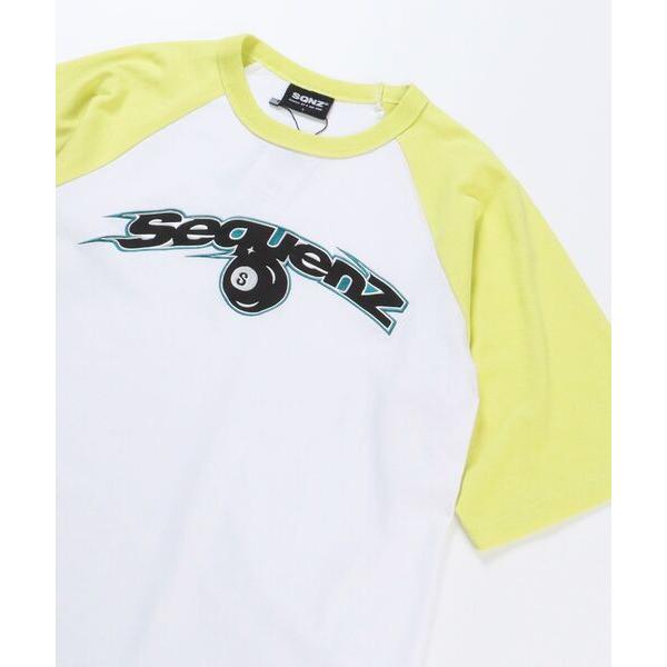 「SEQUENZ」 7分袖Tシャツ MEDIUM レモンイエロー メンズ