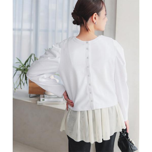 カーディガン 「 低身長向けサイズ 」 前後2way肩ギャザースウェットカーディガン レディース