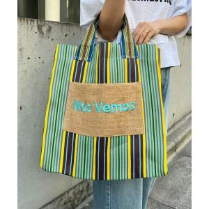 トートバッグ バッグ レディース 「india」2WAYポケット付きジュートBAG｜zozo