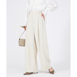 スラックス パンツ 「通勤/オケージョン」セットアップ対応2タックストレートパンツ レディース