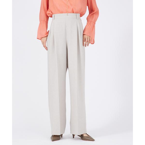 スラックス パンツ 「接触冷感」セットアップ対応クリスピーリネンパンツ/オフィスカジュアル/通勤/オ...