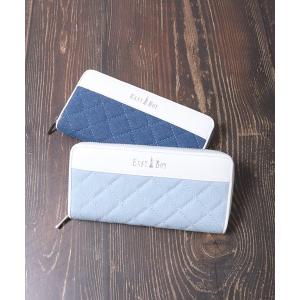 財布 JUNESELECT EASTBOY イーストボーイ　デニムキルトラウンド長財布 レディース