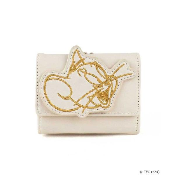 財布 「公式」TOM and JERRY×Flapper　刺繍アップリケミニウォレット レディース ...