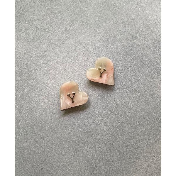 ヘアクリップ イニシャルハートヘアクリップ