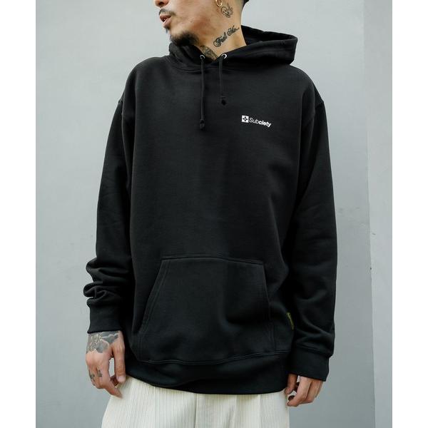 「Subciety」 プルオーバーパーカー MEDIUM ブラック メンズ