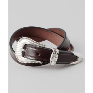 TORY LEATHER（トリーレザー） ベルト 3/4 inch 3-Piece Silver Buckle