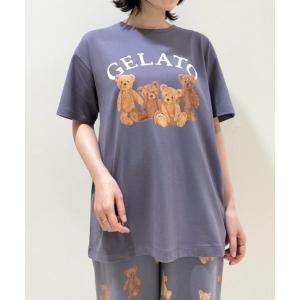 パジャマ ルームウェア ベアワンポイントTシャツ レディース