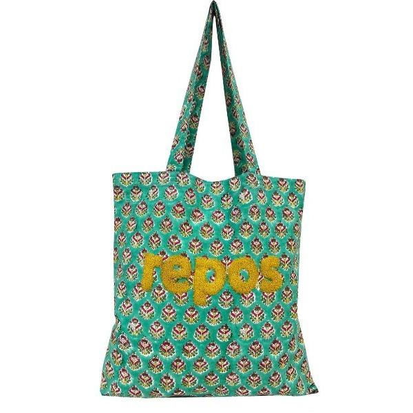 トートバッグ 「SETUP7」ジオメトリック柄 刺繍プリントトートバッグ GLR レディース