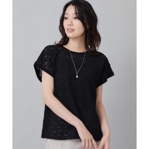 tシャツ Tシャツ レディース 「華やか／ストレッチ／スーツインナー」シュリンクレース