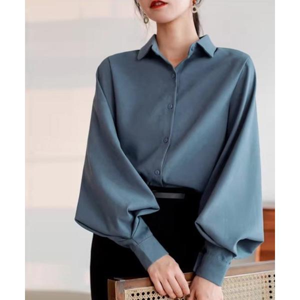 ブラウス シャツ ぽわん袖ブラウス レディース