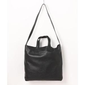 トートバッグ バッグ メンズ ADAM PATEK shrink leather big tote bag/レザービッグトートバッグ