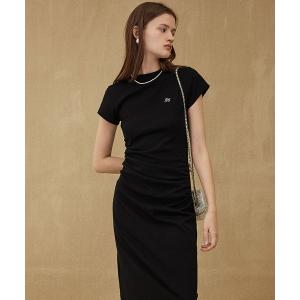 ワンピース 半袖 ショートスリーブ ギャザーワン...の商品画像