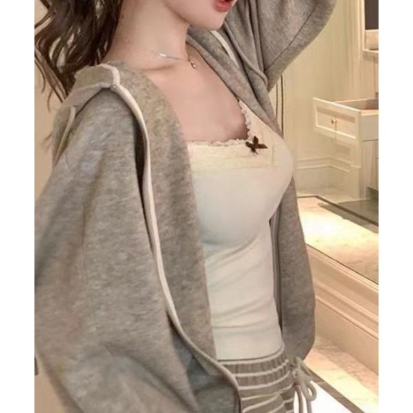 キャミソール Mini ribbon lace top camisole