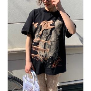 tシャツ Tシャツ レディース 「スパイク 小川暖奈×THEATREPRODUCTS コラボ」SEASIDE AND RIVER コラージュ半袖Tシャ