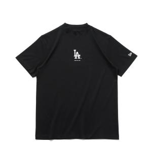 tシャツ Tシャツ メンズ 「NEW ERA」 GOLF 半袖 ミッドネック Tシャツ MLB ロサンゼルスドジャース ブラックの商品画像