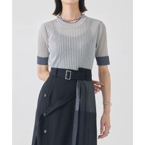 ニット レディース シアーラメハーフリブニット｜ZOZOTOWN Yahoo!店