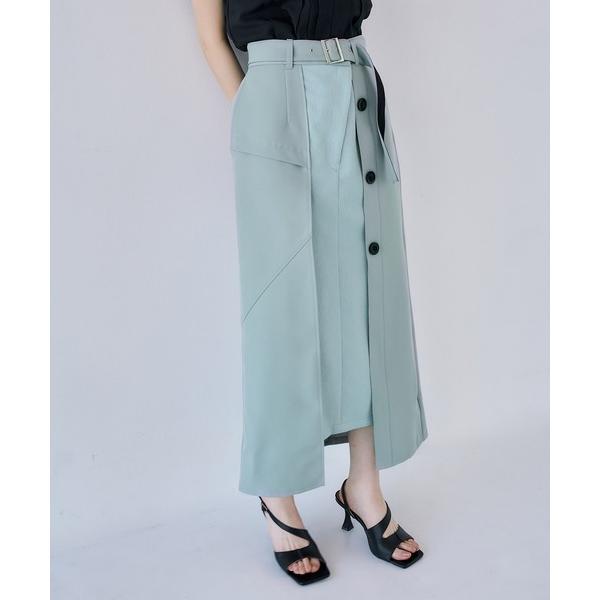 スカート カバーシェイプアシメスカート｜細見え/ウォッシャブル/防シワ/秋服/オフィスカジュアル