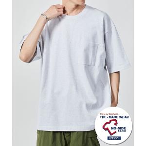 メンズ tシャツ Tシャツ ヘビーウェイト NO-SIDE SEAM クルーネック ポケットTシャツ/丸胴/10.5オンス/USA COTTON｜zozo