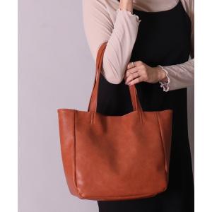 トートバッグ (LF)「Legato Largo」5ポケット フェイクレザー シンプル トートバッグ レディース