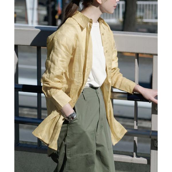 ブラウス シャツ シアーラミー バックデザインシャツ レディース