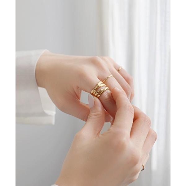 指輪 リング 「ステンレス」クロスラインワイドリング レディース