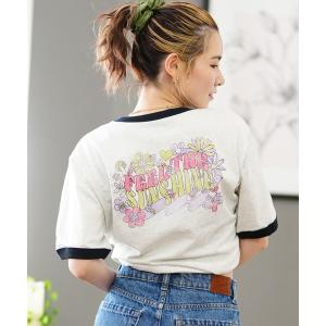 tシャツ Tシャツ レディース ROXY/ロキシー SMILE BONITA バックプリント クルーネック RST242648T｜zozo