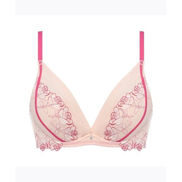 ブラジャー チャーミングラマー(R) スリムライン DeepV ブラジャー ハンサムローズ「E，F，...