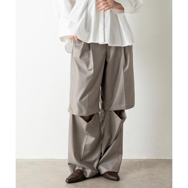 ワイドパンツ パンツ 「CIEL'AIR」3WAY！裾を付け外して全く異なるスタイリングを楽しめるカ...