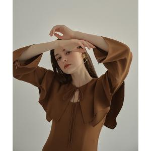 ドレス ワントーンケープドレス / one tone cape dress