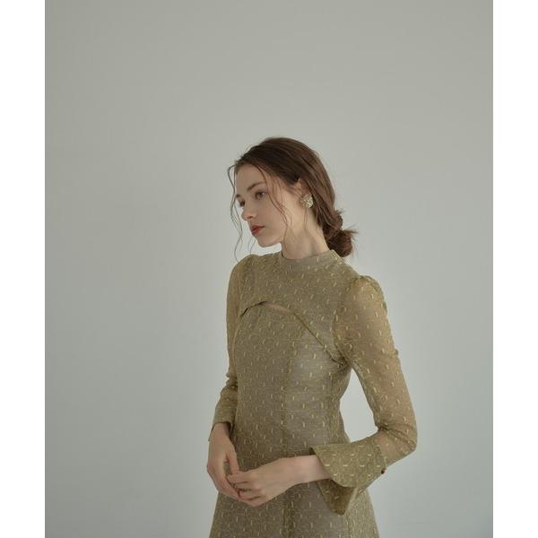 ドレス バックオープンジオメトリックドレス / back open geometric dress