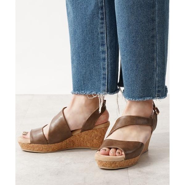 サンダル アシンメトリー 美脚サンダル レディース