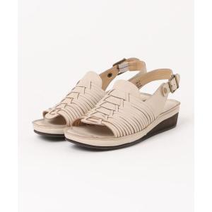 サンダル （hocco/ホッコ） 編み込み レザー バックバンドサンダル レディース