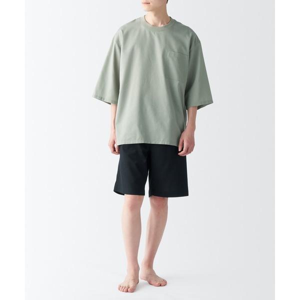 パジャマ 紳士　風を通す　半袖ルームウエアセット メンズ