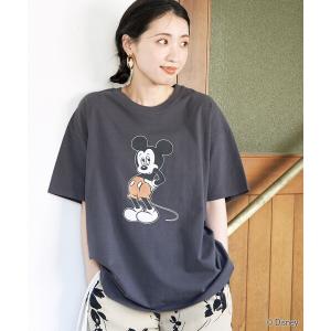 tシャツ Tシャツ レディース Disney/ディズニー 限定展開　別注/Mickey Mouse/ミッキーマウス/前後 プリント 半袖 Tシャツ