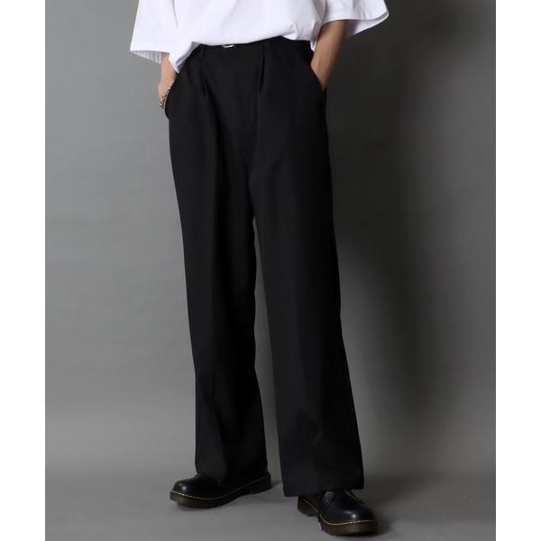 パンツ スラックス メンズ 1Tuck Drape Semi Wide Straight Pants...