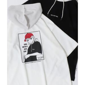 パーカー Red Cap Girl Punch the dough Back Print Hoodie/レッドキャップガール オーバーサイズ ポンチ｜zozo