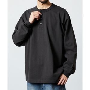 tシャツ Tシャツ メンズ HEAVY WEIGHT / ヘビーウェイト ヘンリーネック ロングスリーブTシャツ/ビックシルエット/10.5オンス｜zozo