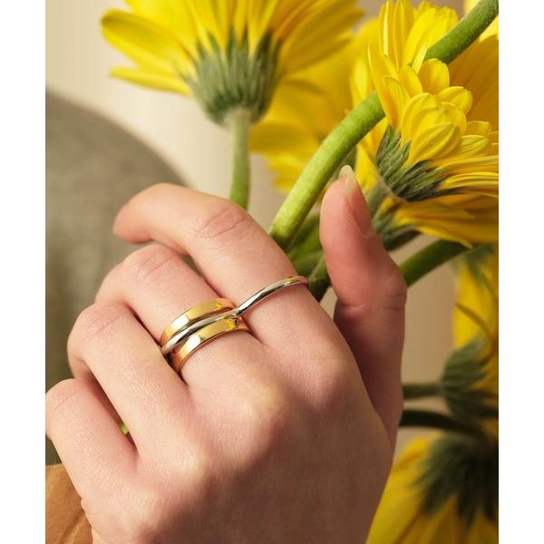 指輪 リング コンビカラーWフィンガーリング レディース