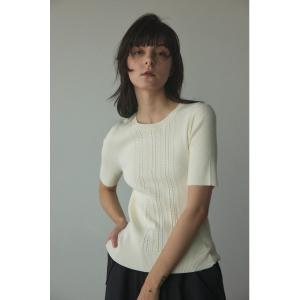 ニット レディース washable eyelet knitting tops(ウォッシャブルアイレットニッティングトップス)