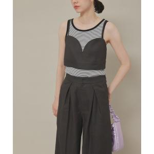 ワイドパンツ パンツ セットアイテム/ビスチェ×パンツ レディース