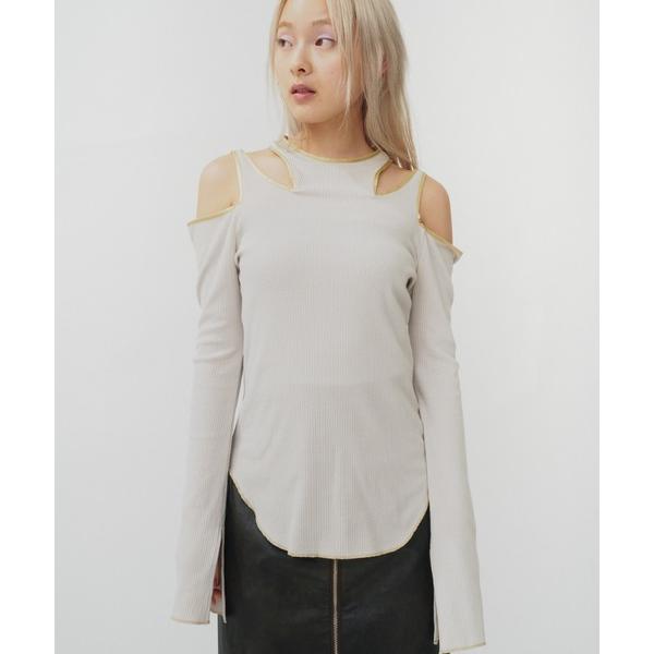 tシャツ NOTCH DESIGN TERECO RIB TOPS / ノッチデザインテレコリブトッ...