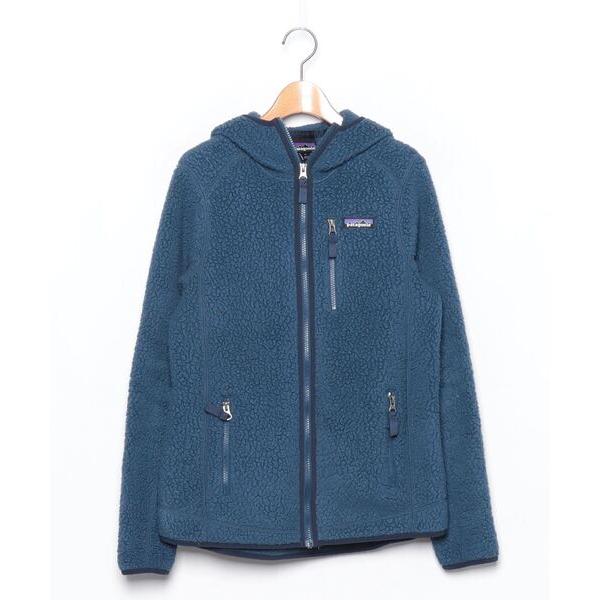 「patagonia」 ジップアップパーカー S ネイビー レディース